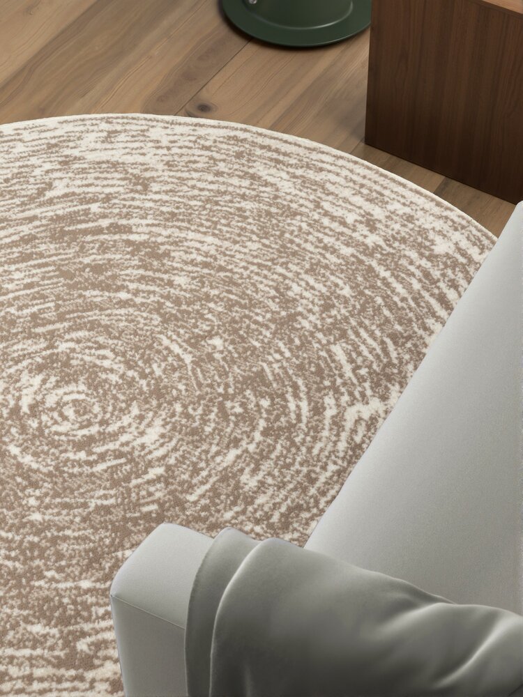 Rond vloerkleed - Gloria Beige/Creme Rond vloerkleed - Gloria Beige/Creme