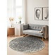 Rond Laagpolig Vloerkleed - Gloria - Cavallo Creme / Grijs Rond Laagpolig Vloerkleed - Gloria - Cavallo Creme / Grijs