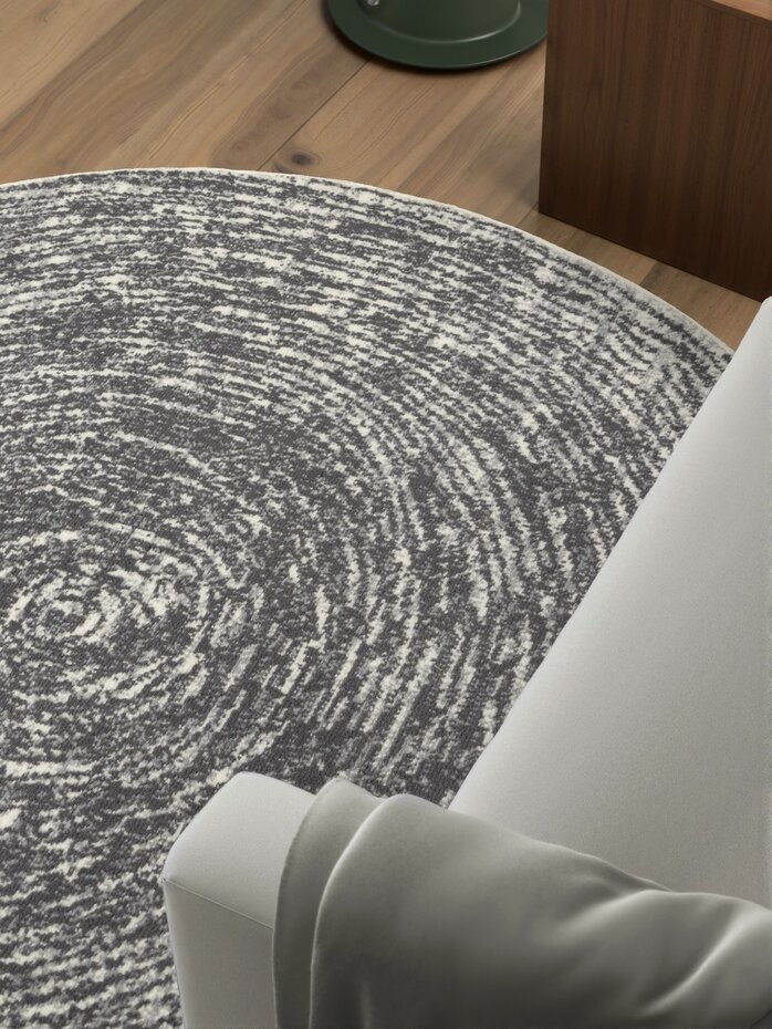 Rond vloerkleed - Gloria Grijs/Creme Rond vloerkleed - Gloria Grijs/Creme