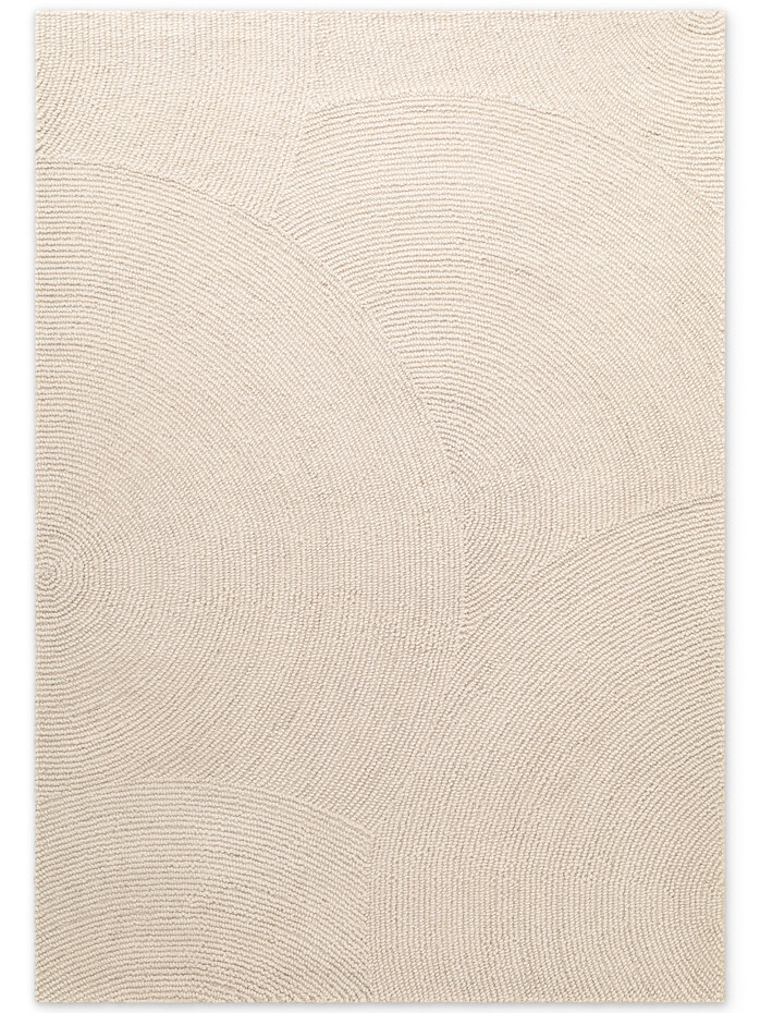 Wollen Japandi vloerkleed - Calmio Crème