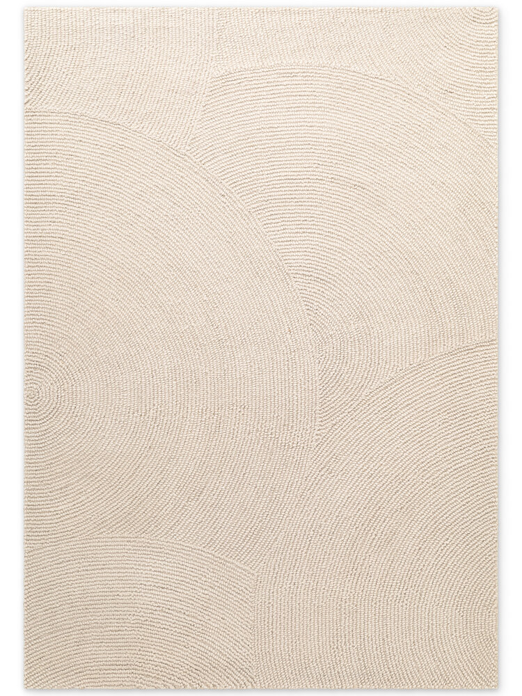 Wollen Japandi vloerkleed - Calmio Crème