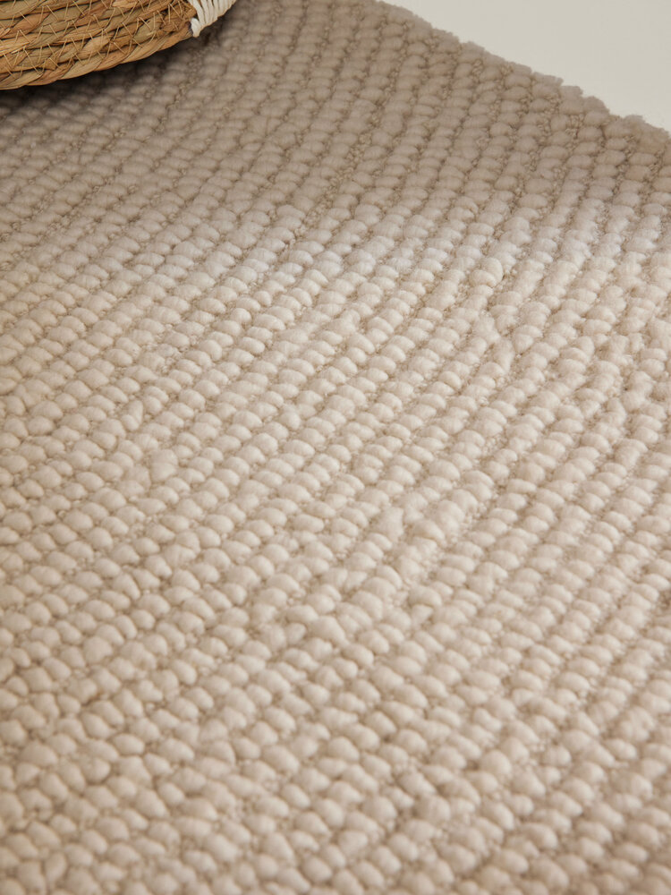 Wollen Japandi vloerkleed - Calmio Crème