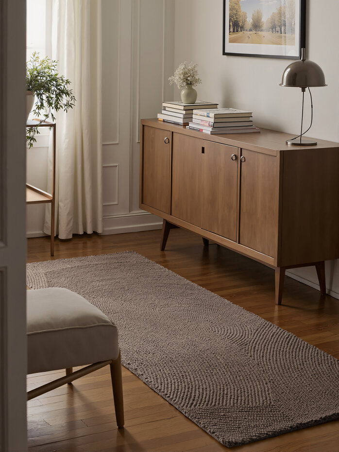 Wollen Japandi loper - Calmio Taupe