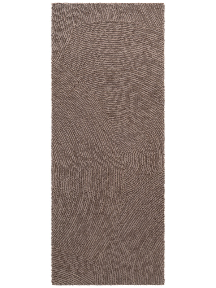 Wollen Japandi Loper - Eleni Rond Taupe