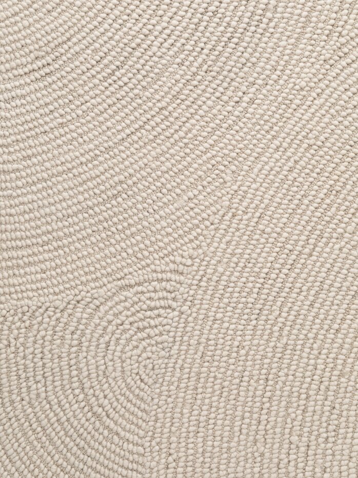 Wollen Japandi vloerkleed - Eleni Rond Crème Wollen Japandi vloerkleed - Eleni Rond Crème