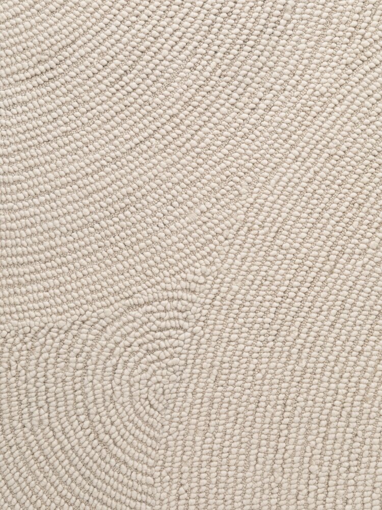 Wollen Japandi vloerkleed - Eleni Rond Crème Wollen Japandi vloerkleed - Eleni Rond Crème