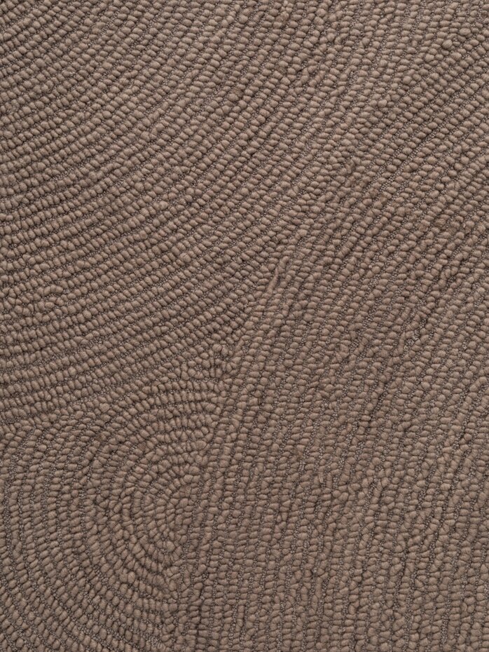 Wollen Japandi vloerkleed - Calmio Rond Taupe