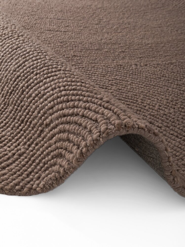 Wollen Japandi vloerkleed - Calmio Rond Taupe