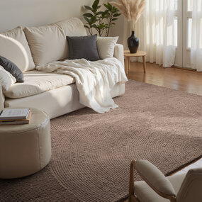 Wollen Japandi vloerkleed - Calmio Taupe