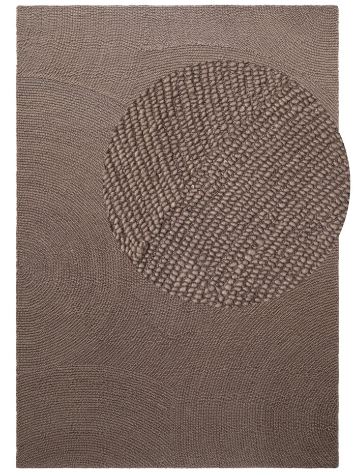 Wollen Japandi vloerkleed - Eleni Taupe