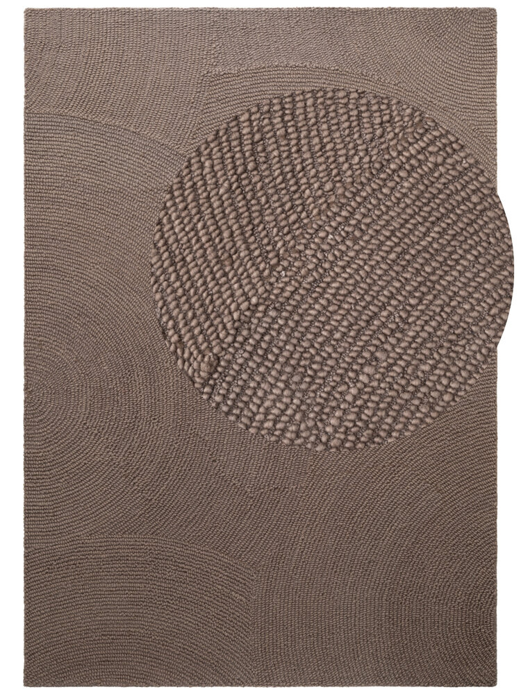 Wollen Japandi vloerkleed - Eleni Taupe