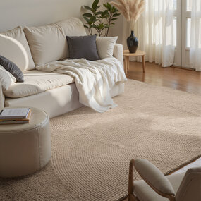 Wollen Japandi vloerkleed - Calmio Beige