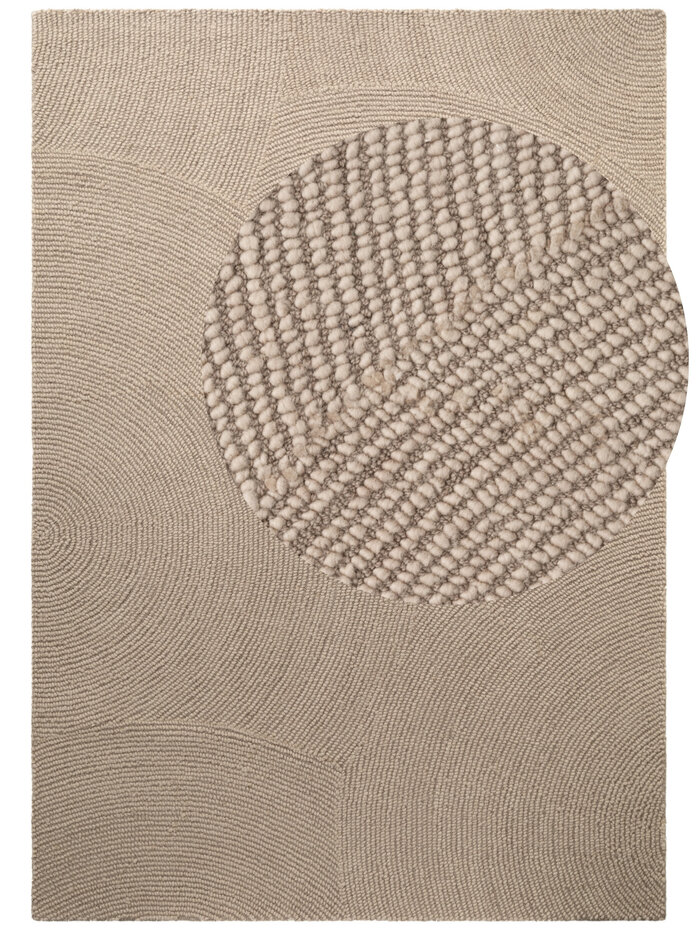 Wollen Japandi vloerkleed - Calmio Beige