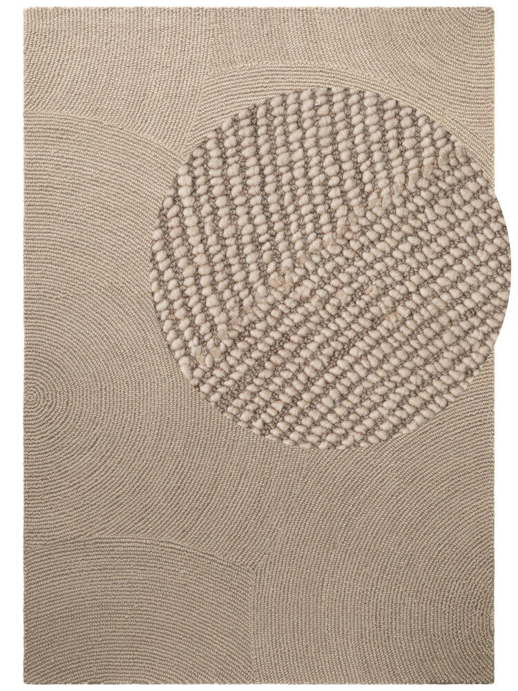Wollen Japandi vloerkleed - Calmio Beige
