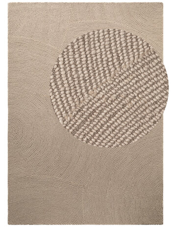 Wollen Japandi vloerkleed - Eleni Beige