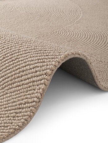 Wollen Japandi vloerkleed - Eleni Beige