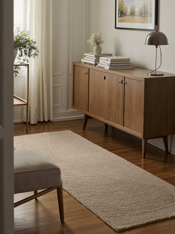 Wollen Japandi Loper - Eleni Beige