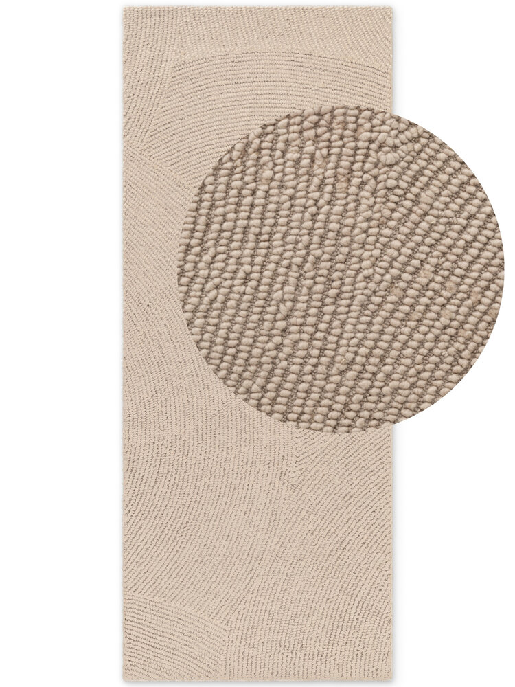 Wollen Japandi Loper - Eleni Beige