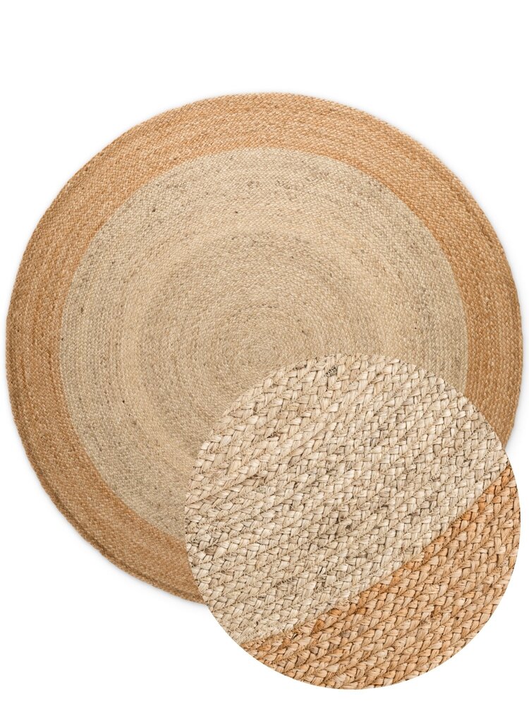 Jute vloerkleed - Jutta Rond Crème/Naturel Jute vloerkleed - Jutta Rond Crème/Naturel