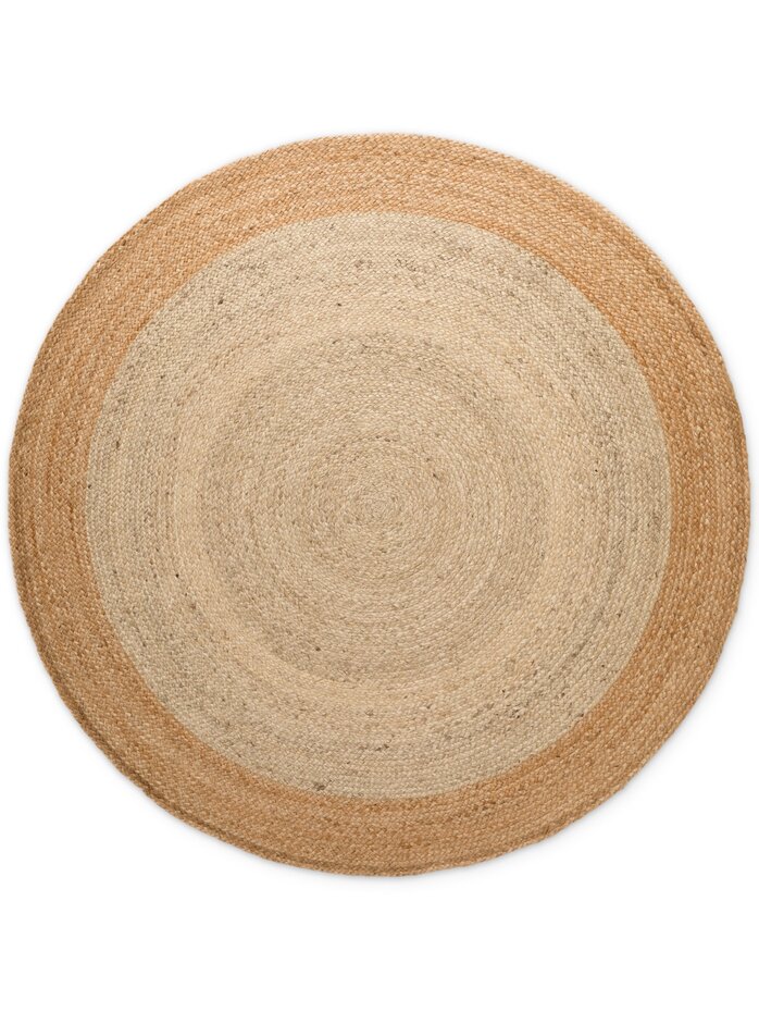 Jute vloerkleed - Looma Rond Crème/Naturel