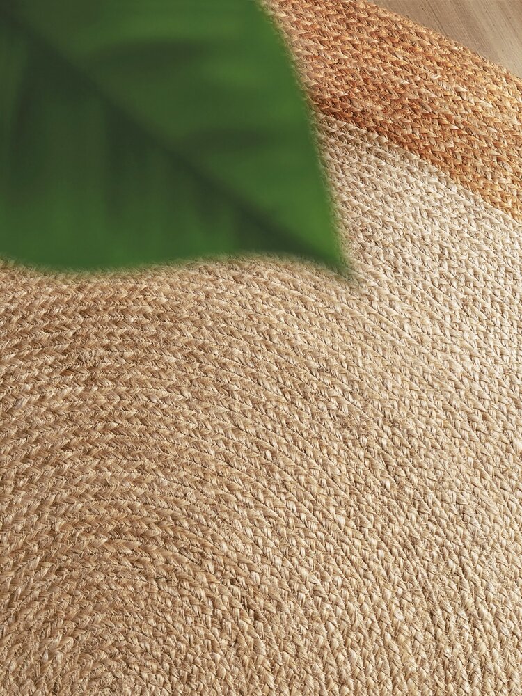 Jute vloerkleed - Looma Rond Crème/Naturel