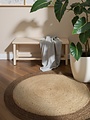 Jute vloerkleed - Looma Rond Bruin/Naturel