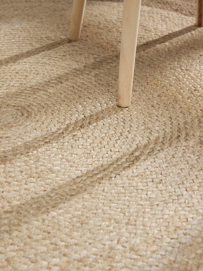 Jute vloerkleed - Looma Rond Bruin/Naturel