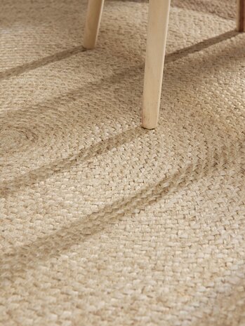 Jute vloerkleed - Jutta Rond Bruin/Naturel