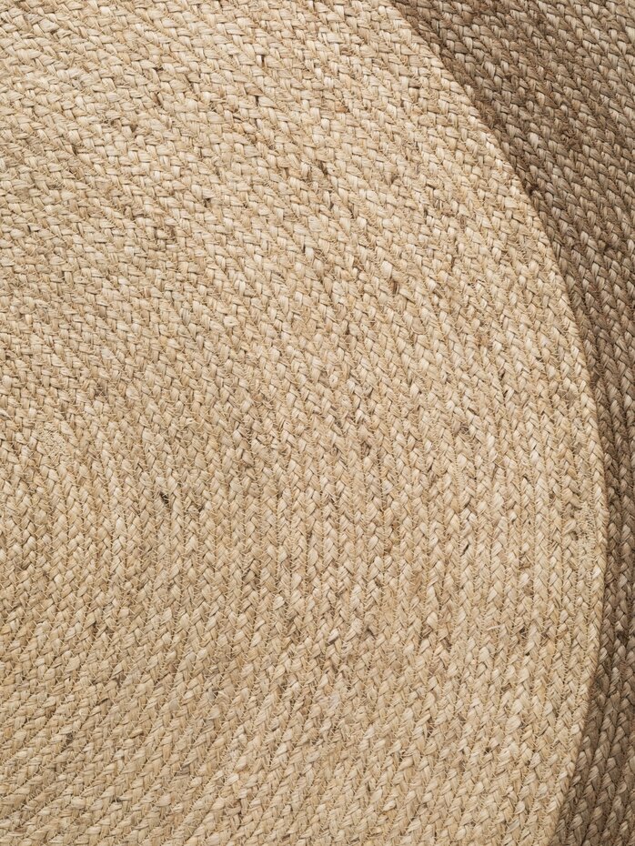Jute vloerkleed - Jutta Rond Bruin/Naturel Jute vloerkleed - Jutta Rond Bruin/Naturel