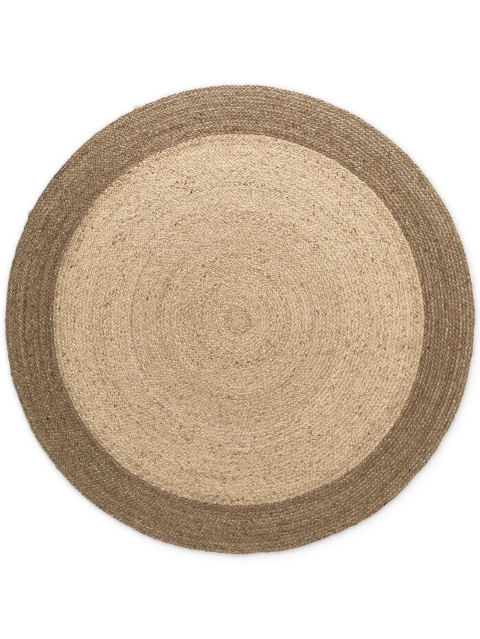Jute vloerkleed - Looma Rond Bruin/Naturel