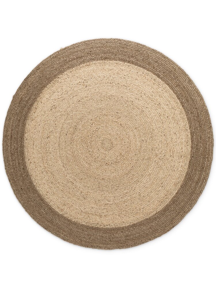 Jute vloerkleed - Looma Rond Bruin/Naturel