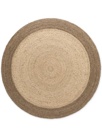 Jute vloerkleed - Jutta Rond Bruin/Naturel