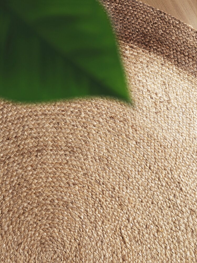 Jute vloerkleed - Looma Rond Bruin/Naturel