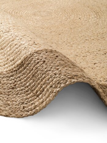 Jute vloerkleed - Jutta Rond Bruin/Naturel