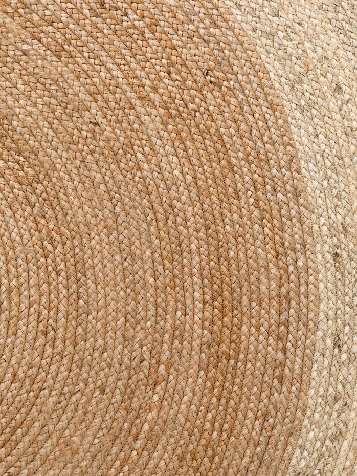 Jute vloerkleed - Jutta Rond Naturel/Crème