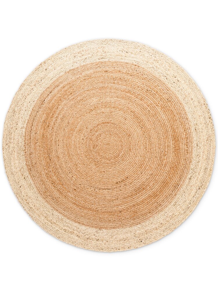 Jute vloerkleed - Jutta Rond Naturel/Crème