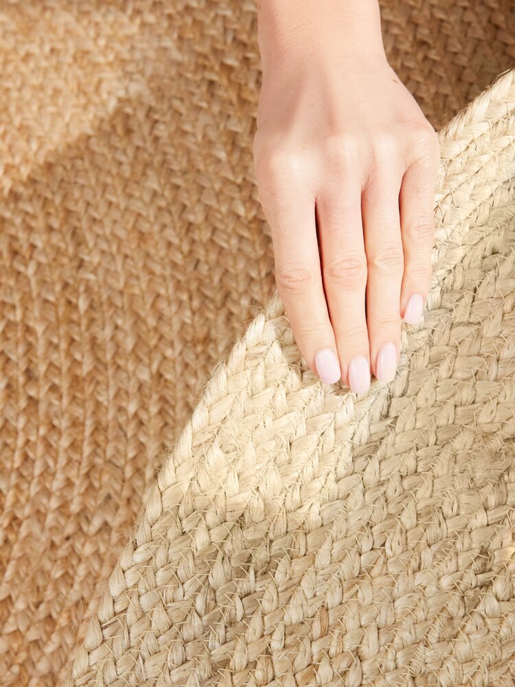 Jute vloerkleed - Jutta Rond Naturel/Crème