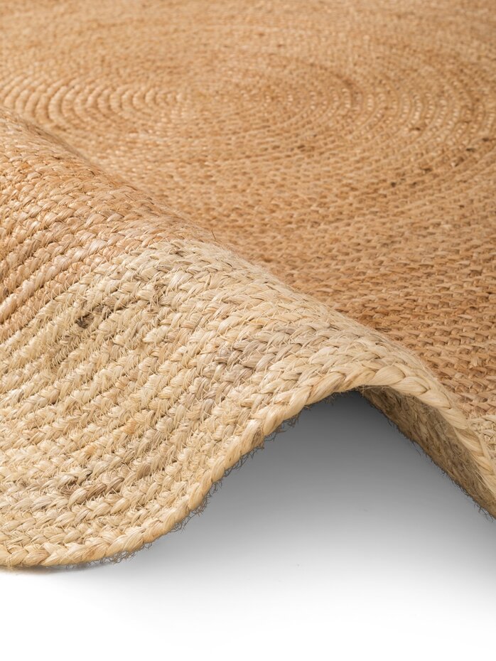 Jute vloerkleed - Jutta Rond Naturel/Crème