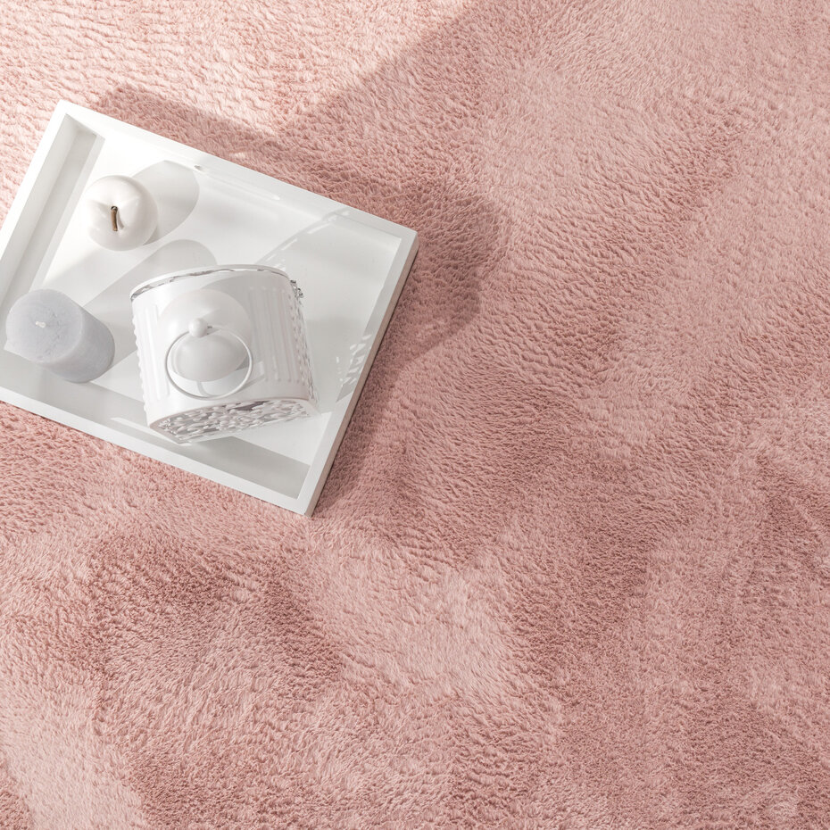 Laagpolig fluffy vloerkleed - Amalfi Roze