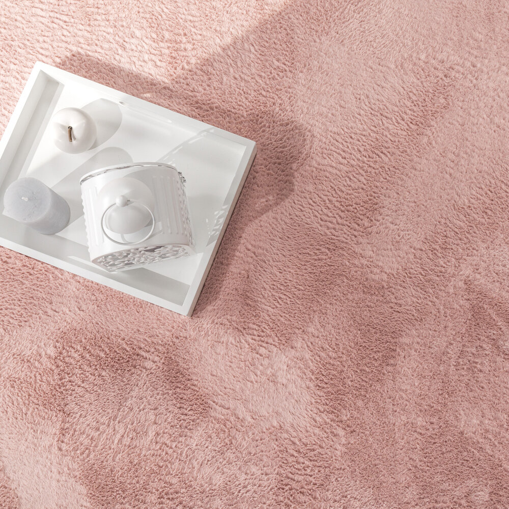 Laagpolig fluffy vloerkleed - Amalfi Roze