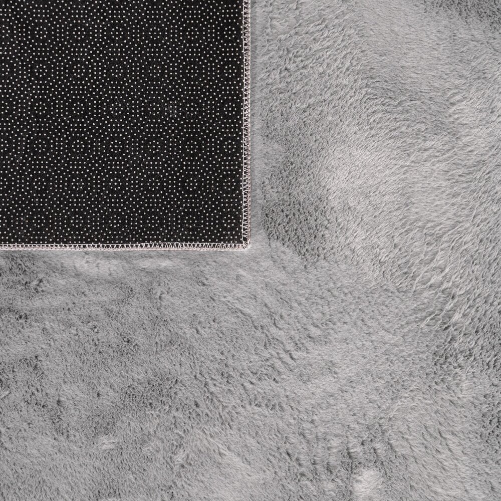 Laagpolig fluffy vloerkleed - Amalfi Antraciet