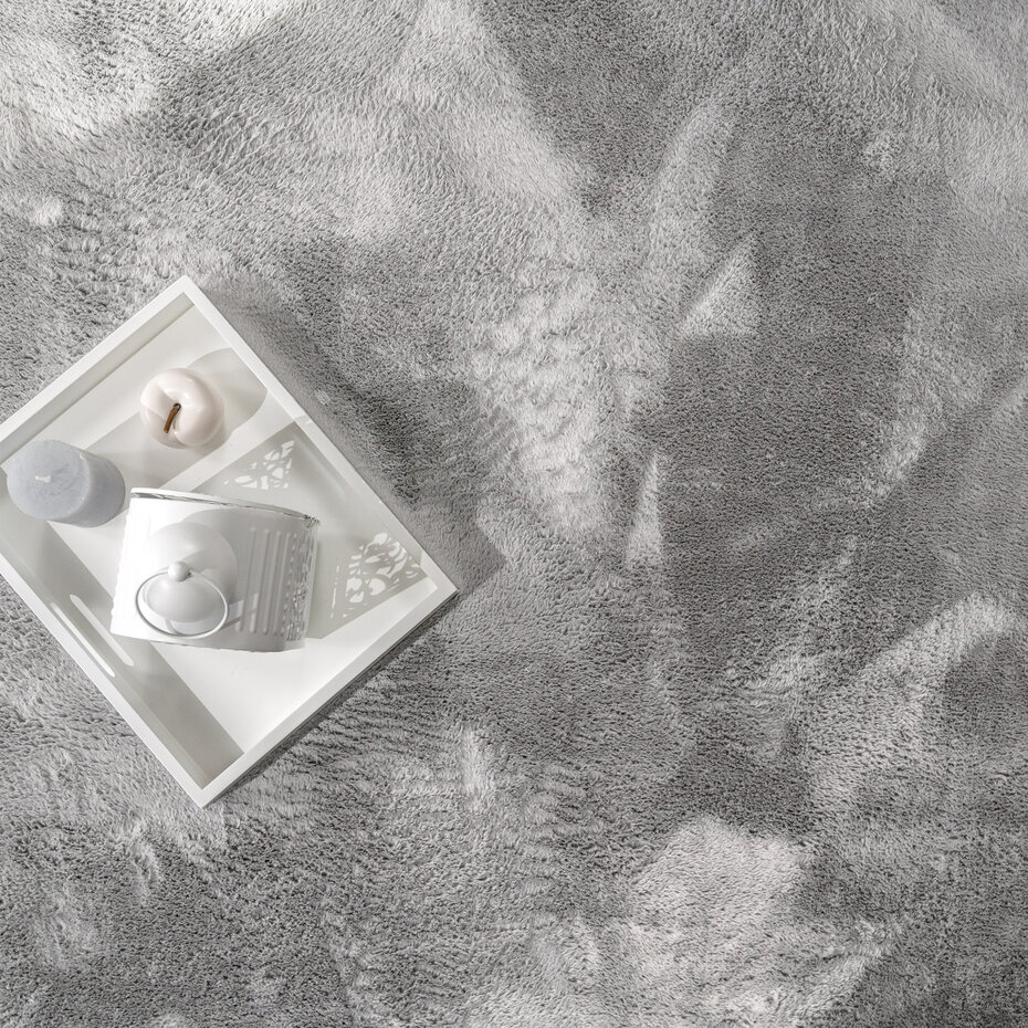 Wasbaar fluffy vloerkleed - Amalfi Antraciet Wasbaar fluffy vloerkleed - Amalfi Antraciet