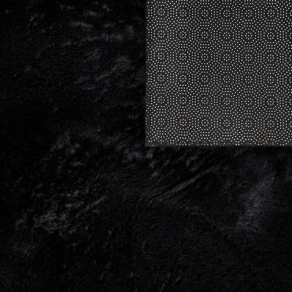 Laagpolig fluffy vloerkleed - Amalfi Zwart