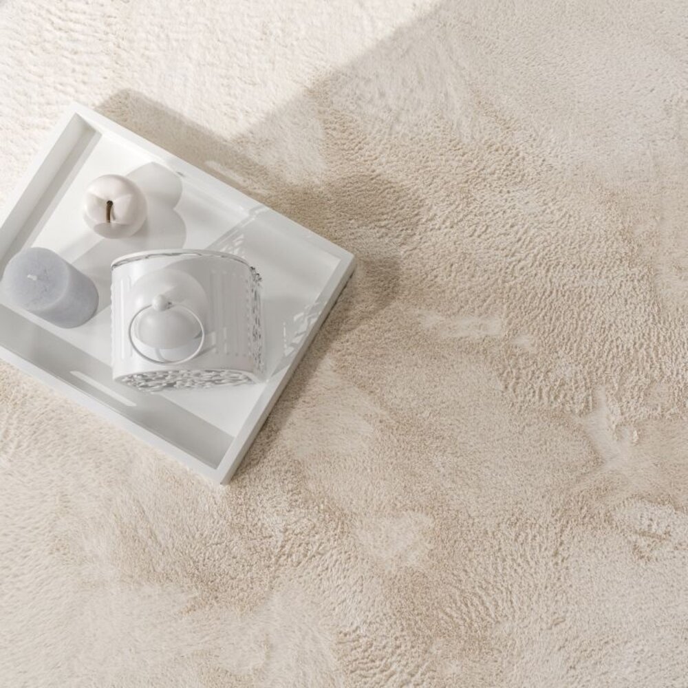 Wasbaar fluffy vloerkleed - Amalfi Crème Wasbaar fluffy vloerkleed - Amalfi Crème