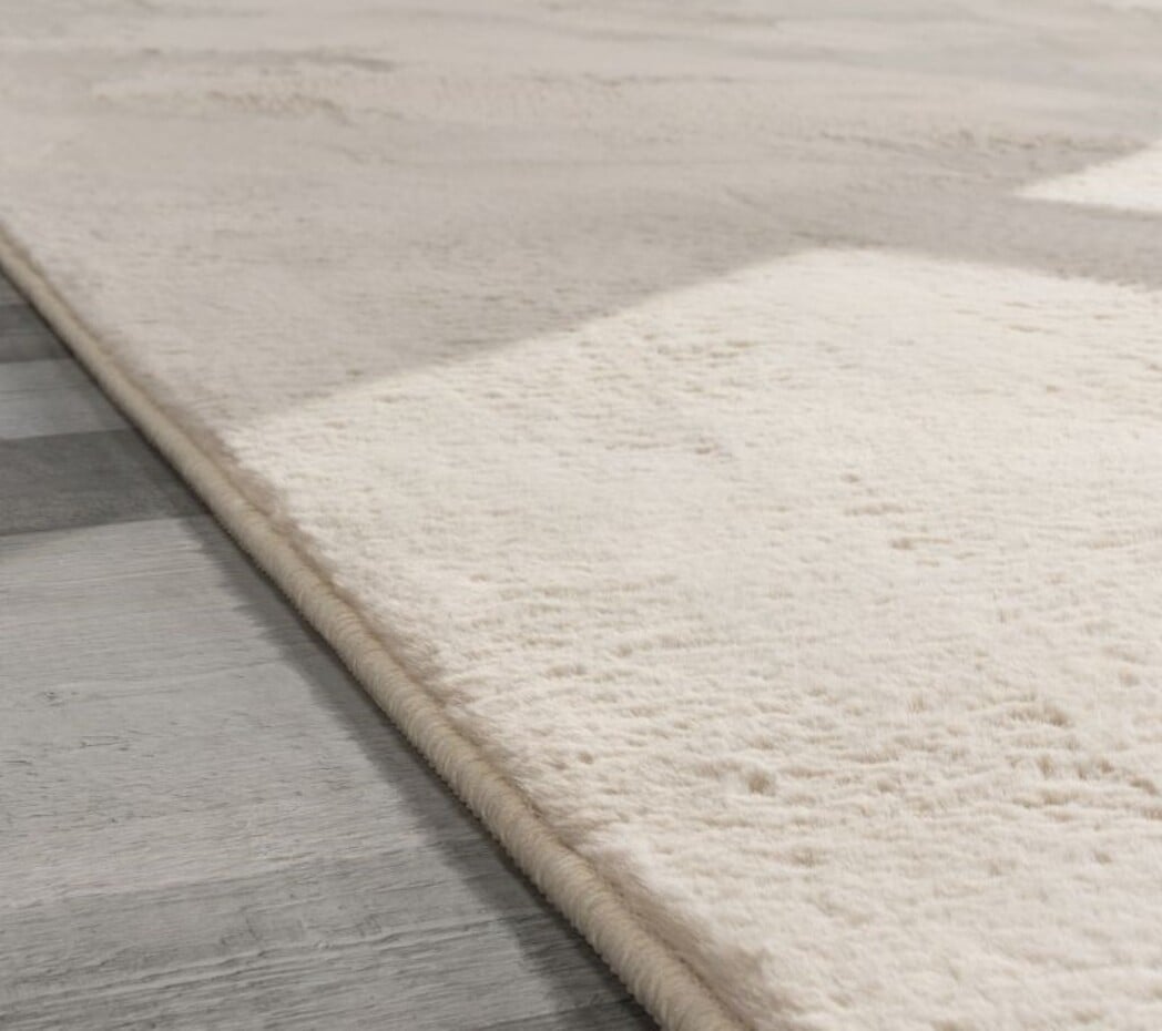 Laagpolig fluffy vloerkleed - Amalfi Crème