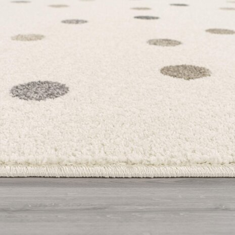 Kinderkamer Vloerkleed - Ninaro - Stippen - Beige
