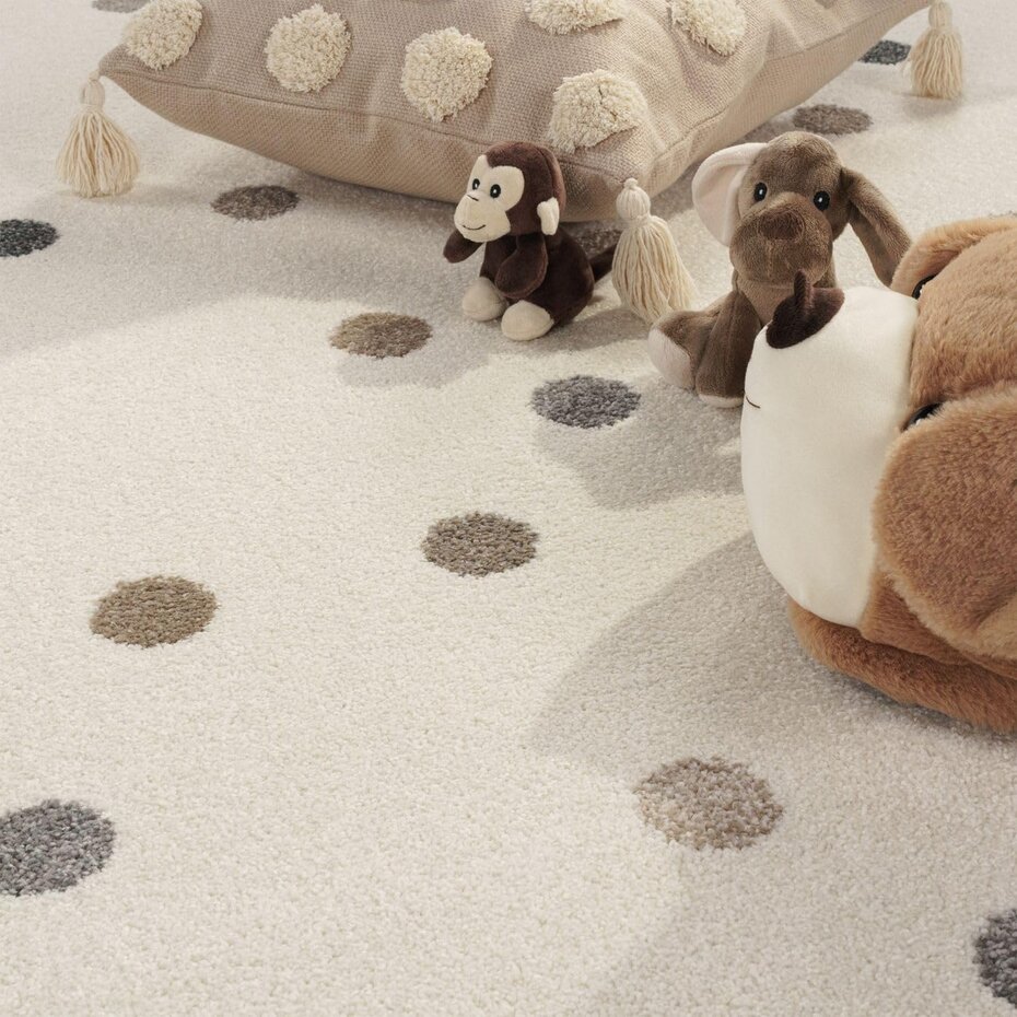 Kinderkamer Vloerkleed - Ninaro - Stippen - Beige Kinderkamer Vloerkleed - Ninaro - Stippen - Beige