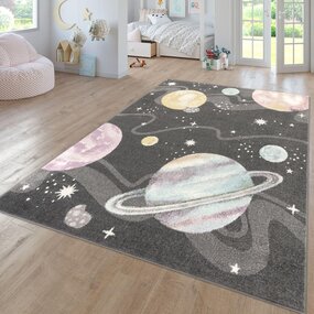 Kinderkamer Vloerkleed - Ninaro - Ruimte - Antraciet
