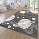 Kinderkamer Vloerkleed - Ninaro - Ruimte - Antraciet Kinderkamer Vloerkleed - Ninaro - Ruimte - Antraciet