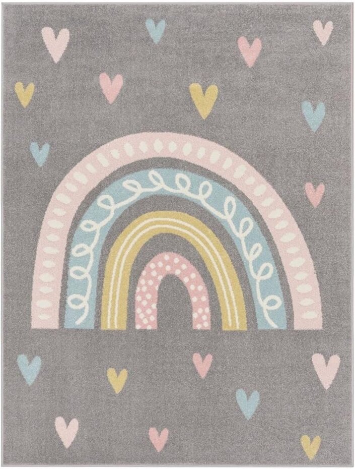 Kinderkamer Vloerkleed - Ninaro - Grijs Kinderkamer Vloerkleed - Ninaro - Grijs